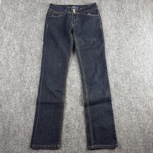 Vintage Y2K Angels Double Button Straight Leg Jeans Size 9 Dark Wash